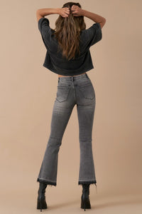High Rise Crop Boot Denim – Medium Grey Wash-Cropped Jeans-Insane Gene-Reef Love