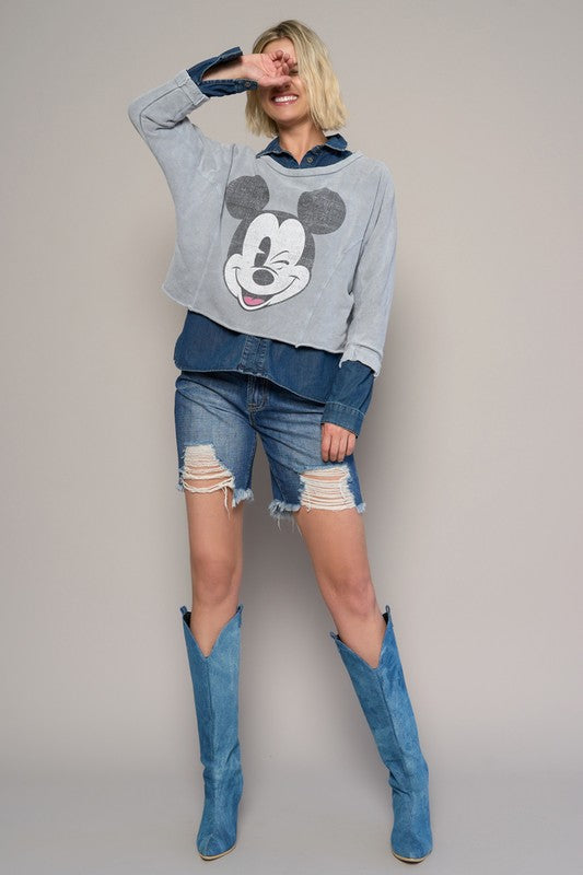 High Rise Distressed Bermuda Denim Shorts-Bermuda Jean Shorts-Insane Gene-MEDIUM-S-Reef Love