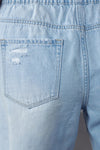 High Rise Drawstring Denim Shorts-Denim Shorts-Reef Love