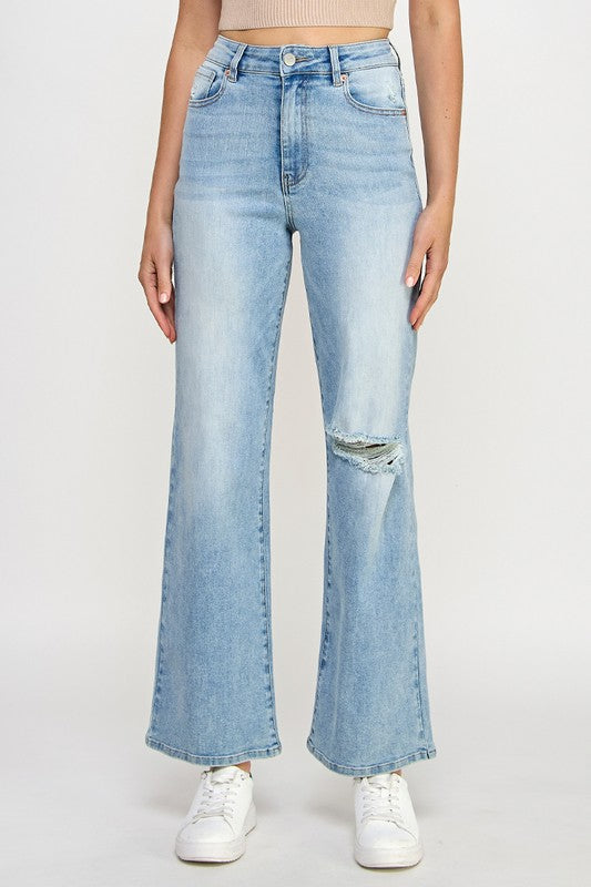 High Rise Relaxed Wide Leg Jeans-Relaxed Fit Jeans-Insane Gene-Reef Love