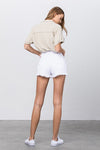 High Rise White Denim Shorts-Denim Shorts-Insane Gene-Reef Love
