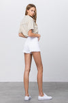 High Rise White Denim Shorts-Denim Shorts-Insane Gene-Reef Love