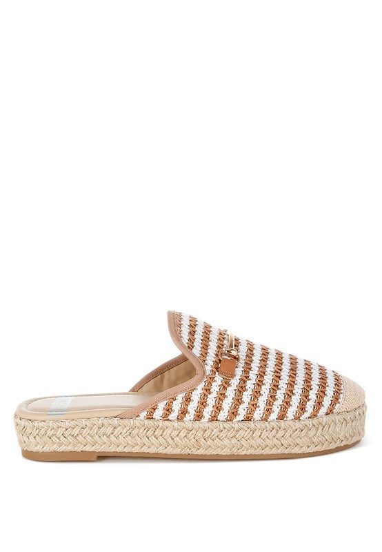 Himari Raffia Slip-On Mules-Reef Love