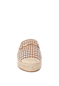 Himari Raffia Slip-On Mules-Reef Love