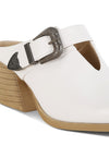Holler Carved Buckle Statement Mules-Reef Love