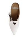 Holler Carved Buckle Statement Mules-Reef Love