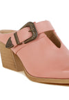 Holler Carved Buckle Statement Mules-Reef Love