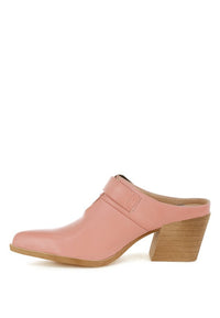 Holler Carved Buckle Statement Mules-Reef Love