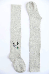 Hummingbird Wool Knee High Socks