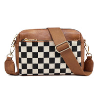 Jessie Mixed Media Camera Crossbody Bag