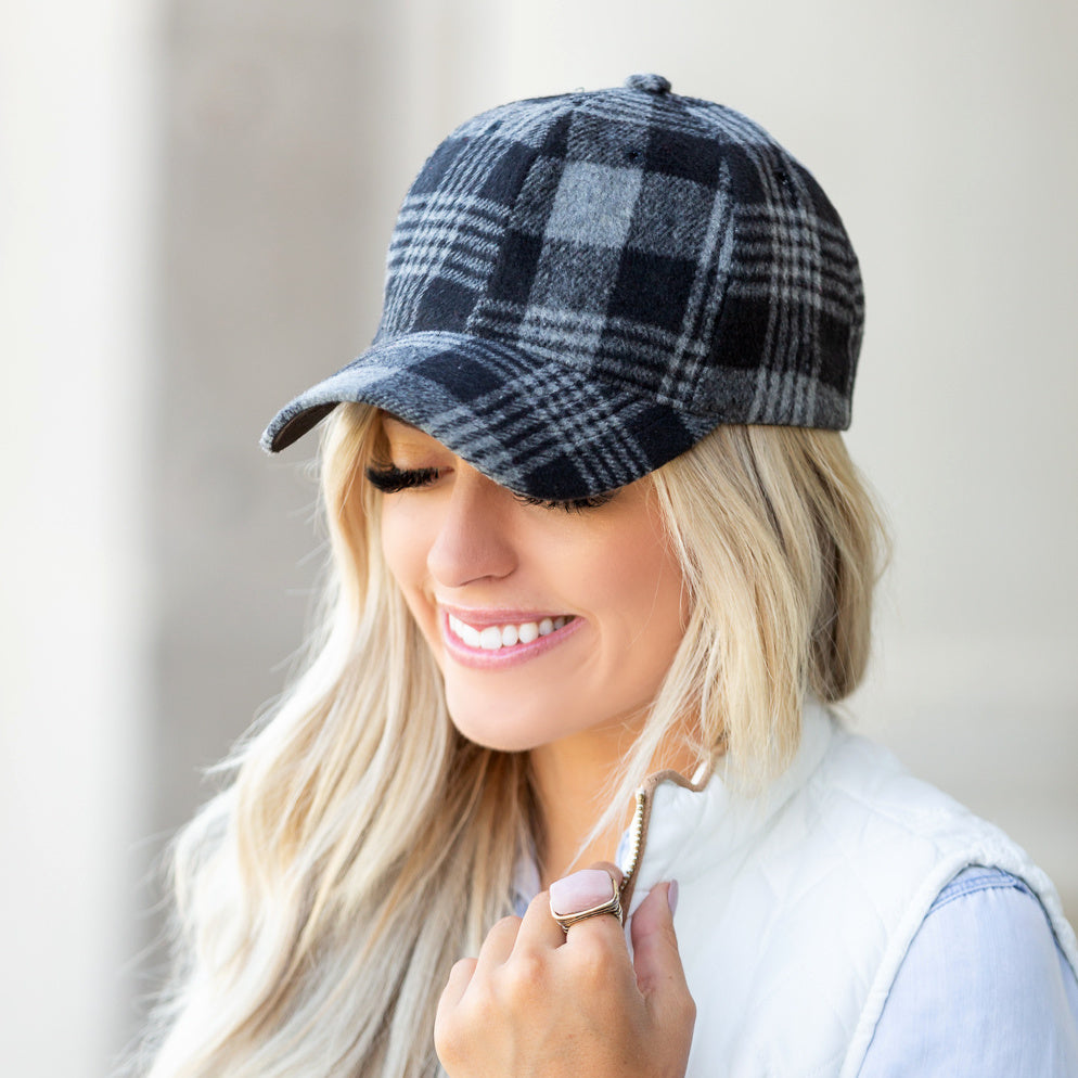 Buffalo Plaid Ball Cap-Baseball Caps-Reef Love