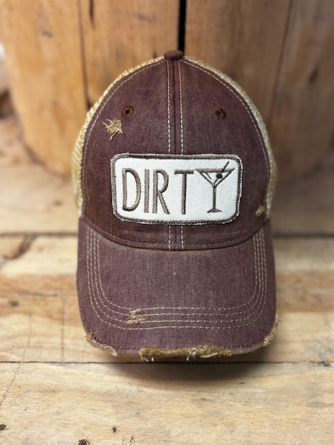 Dirty Martini Distressed Snapback Baseball Cap