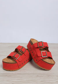 Impala Studded Faux Leather Slip On Sandals-Reef Love