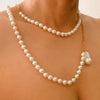 In Your Way Pearl And Chain Long Necklace, 18k Gold Plated Tarnish Resistant