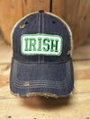 Irish Embroidered Patch Distressed Mesh Snapback Baseball Cap-Irish Embroidered Patch Distressed Mesh Snapback Baseball Cap. Headmost Brand Cap, Tan Mesh Snapback Closure, Entire cap is soft and superior quality.