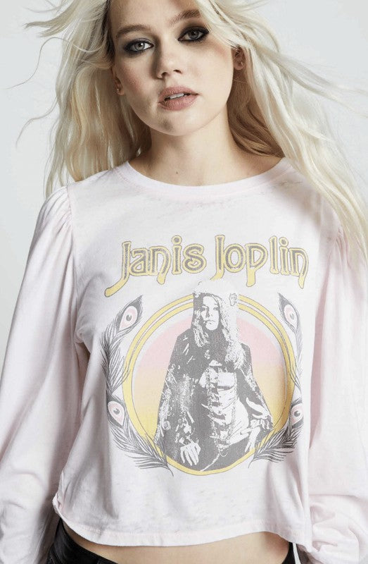 Janis Joplin Puff Long Sleeve Tee-Reef Love