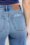 Judy Blue Full Size Raw Hem Wide Leg Jeans-Reef Love