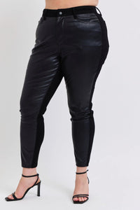 Judy Blue HW Faux Leather Skinny Pants, Plus Size-Faux Leather Pants-Judy Blue-Reef Love