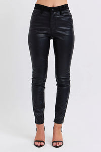 Judy Blue HW Faux Leather Skinny Pants, Plus Size-Faux Leather Pants-Judy Blue-Black-14W-Reef Love