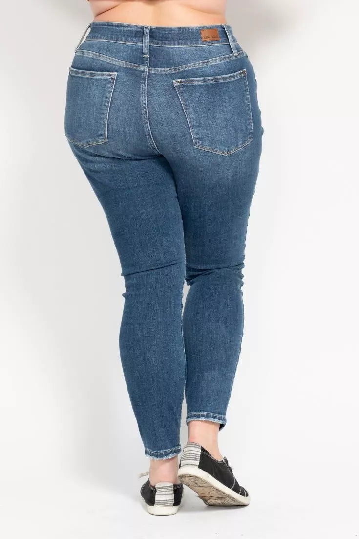 Judy Blue High Rise Button Fly Skinny Jeans