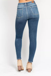 Judy Blue High Rise Button Fly Skinny Jeans