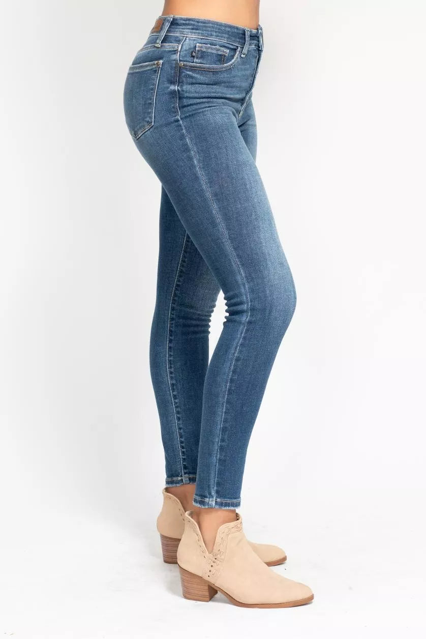 Judy Blue High Rise Button Fly Skinny Jeans