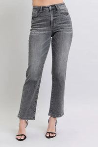 Judy Blue High Waist Rhinestone Straight Jeans