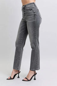 Judy Blue High Waist Rhinestone Straight Jeans