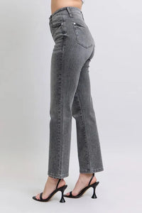 Judy Blue High Waist Rhinestone Straight Jeans