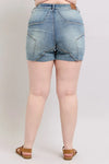 Judy Blue High Waist Star Seam Detail Denim Shorts