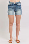 Judy Blue High Waist Star Seam Detail Denim Shorts