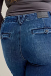 Judy Blue Mid Rise Bootcut Trouser Jeans with Welt Pockets
