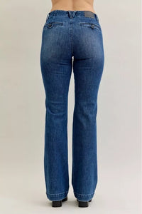 Judy Blue Mid Rise Bootcut Trouser Jeans with Welt Pockets