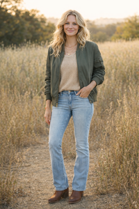 Judy Blue Mid Rise Thermal Lined Bootcut Jeans