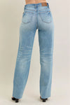 Judy Blue Rigid Magic Star Shaped Destroy 90's Straight Jeans