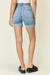 Judy Blue Tummy Control High Waist Denim Shorts-Reef Love