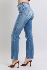 Judy Blue Vintage Wash Thermal Lining Jeans Straight Leg-Jeans-Reef Love