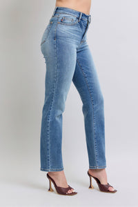 Judy Blue Vintage Wash Thermal Lining Jeans Straight Leg-Jeans-Reef Love
