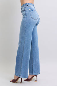 Judy Blue Full Size Wide Leg Jeans with Pockets-Jeans-Reef Love