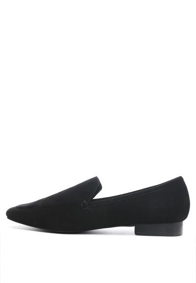 Julia Leather Pointed Loafer Flats-Julia Leather Pointed Loafers in genuine suede. Chic squared-toe slip-ons with breathable lining and cushioned insole—perfect for work or smart casual looks.-Reef Love