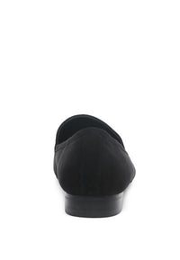 Julia Leather Pointed Loafer Flats-Julia Leather Pointed Loafers in genuine suede. Chic squared-toe slip-ons with breathable lining and cushioned insole—perfect for work or smart casual looks.-Reef Love