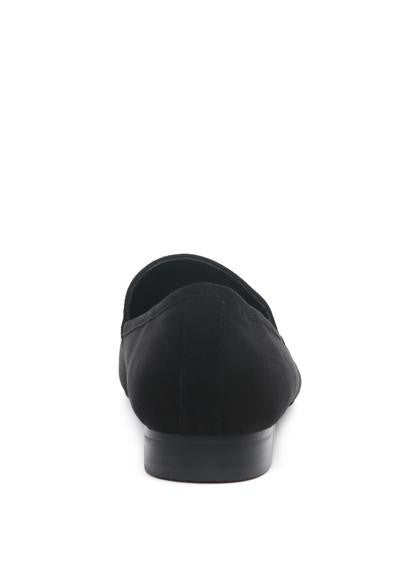 Julia Leather Pointed Loafer Flats-Julia Leather Pointed Loafers in genuine suede. Chic squared-toe slip-ons with breathable lining and cushioned insole—perfect for work or smart casual looks.-Reef Love