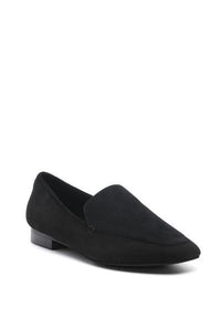 Julia Leather Pointed Loafer Flats-Julia Leather Pointed Loafers in genuine suede. Chic squared-toe slip-ons with breathable lining and cushioned insole—perfect for work or smart casual looks.-Reef Love