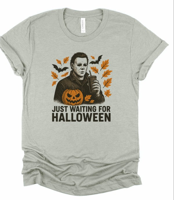 waiting for halloween graphic tee