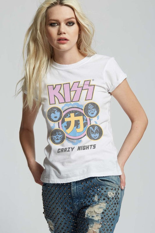 KISS Crazy Nights 88 Tour Fitted T-Shirt-Reef Love