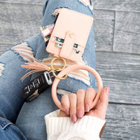 Key Ring ID Wallet Zip Bracelet