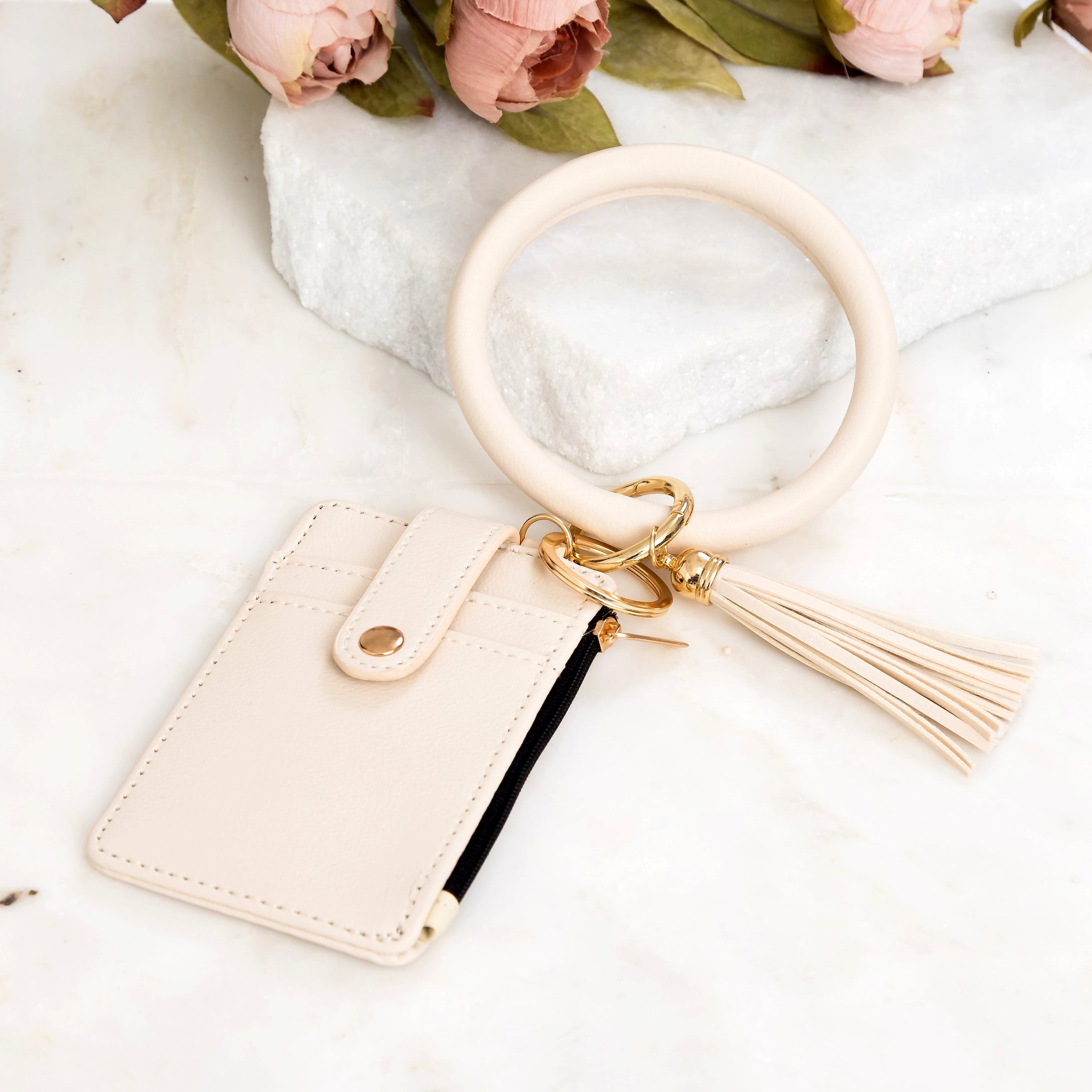 Key Ring ID Wallet Zip Bracelet