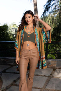 Kachina Patterned Knitted Cardigan Style Kimono