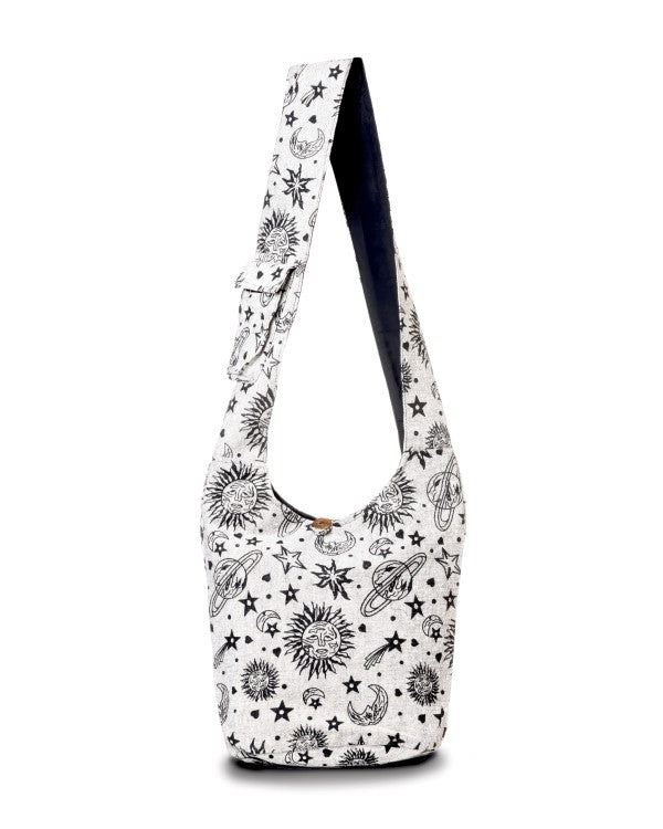 Kathmandu Collection Celestial Print Hobo Bag- Boho Chic Styles by Reef Love