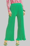 Kelly Wide Leg Textured Pants-Kelly Wide Leg Textured Pants. These stunning wide leg pants feature a vibrant green color with elegant texture throughout. Made from lightweight breathable fabric.-Reef Love